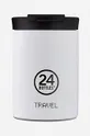 biały 24bottles kubek termiczny Travel Tumbler 350 Stone Ice White Unisex