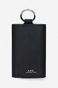 A.P.C. leather key case Hiro black PXBLH.H63475