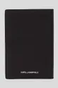 Usnjen etui za kartice Karl Lagerfeld črna