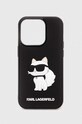 Obal na telefon Karl Lagerfeld iPhone 14 Pro 6.1" na mobil černá KLHCP14L3DRKHNK