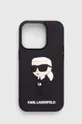 чёрный Чехол на телефон Karl Lagerfeld iPhone 14 Pro 6.1