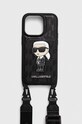 Karl Lagerfeld etui na telefon iPhone 14 Pro 6.1" na telefon czarny KLHCP14LCSAKHPKK