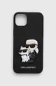 čierna Puzdro na mobil Karl Lagerfeld iPhone 14 Plus 6.7