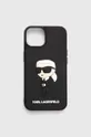 čierna Puzdro na mobil Karl Lagerfeld iPhone 14 6.1