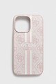 Чехол на телефон Guess iPhone 13 Pro / 13 6,1" узор розовый GUHMP13LP4RPSP