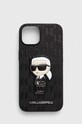 Чехол на телефон Karl Lagerfeld iPhone 14 6,1" аппликация чёрный KLHCP14SSAKHPKK