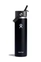 μαύρο Θερμικό μπουκάλι Hydro Flask Wide Flex Straw Cap 24 OZ Unisex