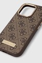 Guess etui na telefon iPhone 14 Pro 6,1" GUHMP14LU4GPRW brązowy AA00