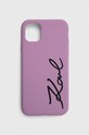 Karl Lagerfeld etui na telefon iPhone 11 / Xr na telefon fioletowy KLHCN61SKSVGU