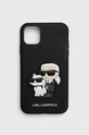 Karl Lagerfeld Husă pentru telefon iPhone 11/ Xr pentru telefon negru KLHCN61SANKCPK