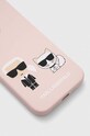 Obal na telefon Karl Lagerfeld iPhone 13 Pro / 13 6,1 KLHCP13LSSKCI růžová AA00