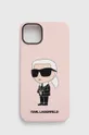 różowy Karl Lagerfeld etui na telefon iPhone 14 Plus 6,7 Unisex