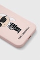 Puzdro na mobil Karl Lagerfeld iPhone 14 Plus 6,7 KLHCP14MSNIKBCP ružová AA00