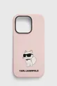 ružová Puzdro na mobil Karl Lagerfeld iPhone 14 Pro 6,1 Unisex