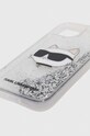 Karl Lagerfeld etui na telefon iPhone 14 Plus 6,7 KLHCP14MLNCHCS srebrny AA00