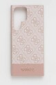 Guess etui na telefon Samsung Galaxy S23 Ultra S918 aplikacja różowy GUHCS23LG4GLPI
