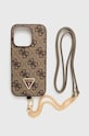 Guess etui na telefon iPhone 14 Pro 6.1 na telefon brązowy GUHCP14LP4TDSCPW