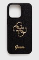 Θήκη κινητού Guess iPhone 13 Pro / 13 6.1 απλικέ μαύρο GUHCP13LHG4SGK