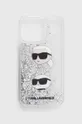 ασημί Θήκη κινητού Karl Lagerfeld iPhone 14 Pro Max 6.7 Unisex