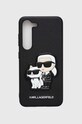 Karl Lagerfeld telefon tok S23 S911 telefonhoz fekete KLHCS23SSANKCPK