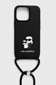 Karl Lagerfeld etui na telefon iPhone 13 Pro / 13 6.1 na telefon czarny KLHCP13LSAKCPSK