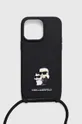 czarny Karl Lagerfeld etui na telefon iPhone 14 Pro Max 6.7 Unisex