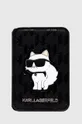 czarny Karl Lagerfeld magnetyczne etui na karty Unisex