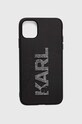 Θήκη κινητού Karl Lagerfeld iPhone 11 / Xr 6.1 απλικέ μαύρο KLHCN613DMBKCK