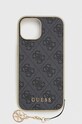 Guess etui na telefon iPhone 15 6.1 na telefon szary GUHCP15SGF4GGR