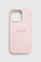 Guess etui na telefon iPhone 13 Pro / 13 6.1 na telefon różowy GUHMP13LPSAHMCP