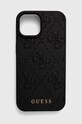 Guess telefon tok iPhone 15 6.1 telefonhoz fekete GUHCP15SP4EPMK