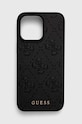 Кейс за телефон Guess iPhone 15 Pro Max 6.7 за телефон черен GUHCP15XP4EPMK