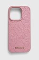 Θήκη κινητού Guess iPhone 15 Pro 6.1 για τηλέφωνο ροζ GUHCP15LP4EPMP