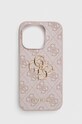 Кейс за телефон Guess iPhone 15 Pro 6.1 за телефон розов GUHCP15L4GMGPI