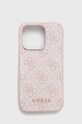 Etui za telefon Guess iPhone 15 Pro 6.1" za telefon roza GUHCP15LG4GFPI