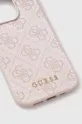 Чохол на телефон Guess iPhone 15 Pro 6.1 рожевий