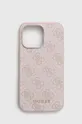 ružová Puzdro na mobil Guess iPhone 15 Pro Max 6.7