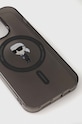 Obal na telefon Karl Lagerfeld iPhone 15 Pro 6.1 KLHMP15LHFCKNOK černá AA00