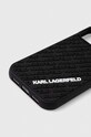 Karl Lagerfeld Husă pentru telefon iPhone 15 6.1 KLHCP15S3DMKRLK negru AA00