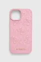 rózsaszín Guess telefon tok iPhone 15 6.1 Uniszex