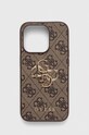 Etui za telefon Guess iPhone 15 Pro 6.1 za telefon smeđa GUHCP15L4GMGBR