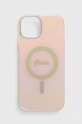 Guess etui na telefon iPhone 15 Plus 6.7 na telefon różowy GUHMP15MHITSP