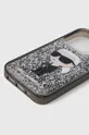 Karl Lagerfeld custodia per telefono iPhone 15 Pro 6.1 transparente