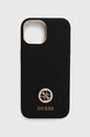 Guess Husă pentru telefon iPhone 15 6.1 pentru telefon negru GUHCP15SM4DGPK
