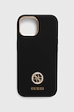 Guess Husă pentru telefon iPhone 15 6.1 pentru telefon negru GUHCP15SM4DGPK