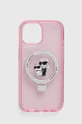 rózsaszín Karl Lagerfeld telefon tok iPhone 15 6.1 Uniszex