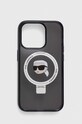 Karl Lagerfeld etui na telefon iPhone 15 Pro 6.1 na telefon czarny KLHMP15LHMRSKHK