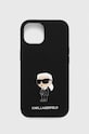 Puzdro na mobil Karl Lagerfeld iPhone 15 / 14 / 13 6.1'' na mobil čierna KLHCP15SSMHKNPK