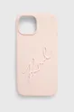 rózsaszín Karl Lagerfeld telefon tok iPhone 15 / 14 / 13 6.1'' Uniszex