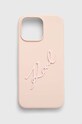Karl Lagerfeld etui na telefon iPhone 15 Pro Max 6.7'' na telefon różowy KLHCP15XSKSBMCP